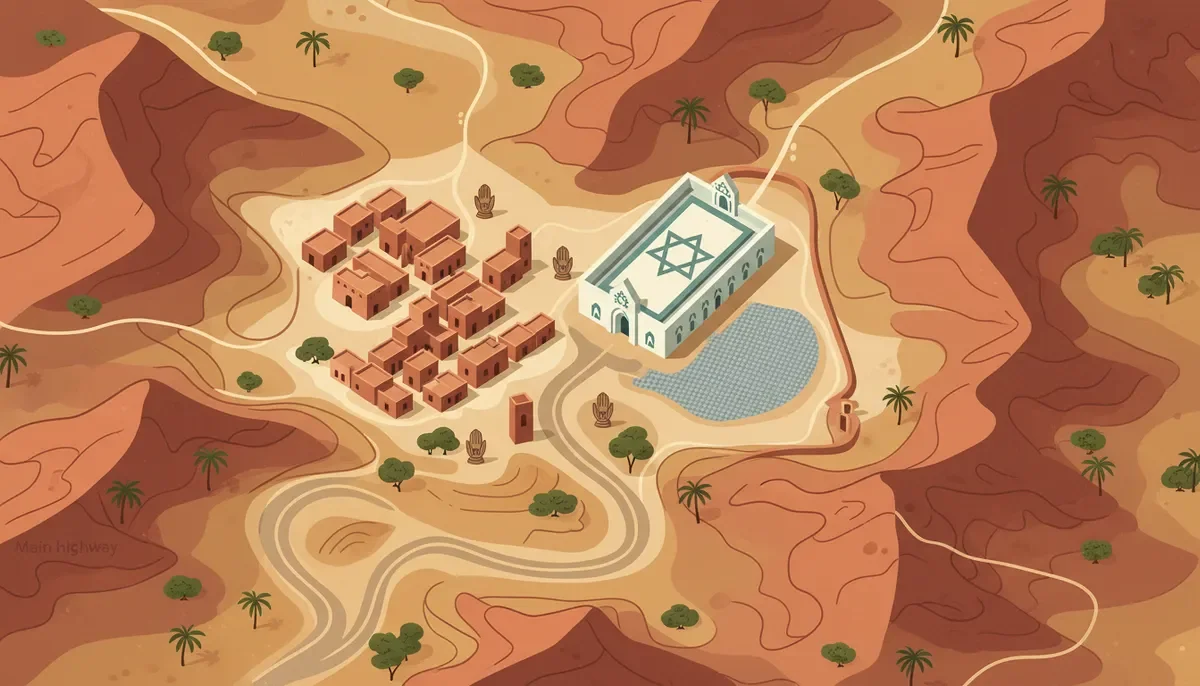 מפת גישה מפורטת לסביבות ציון רבי דוד ומשה בהרי האטלס